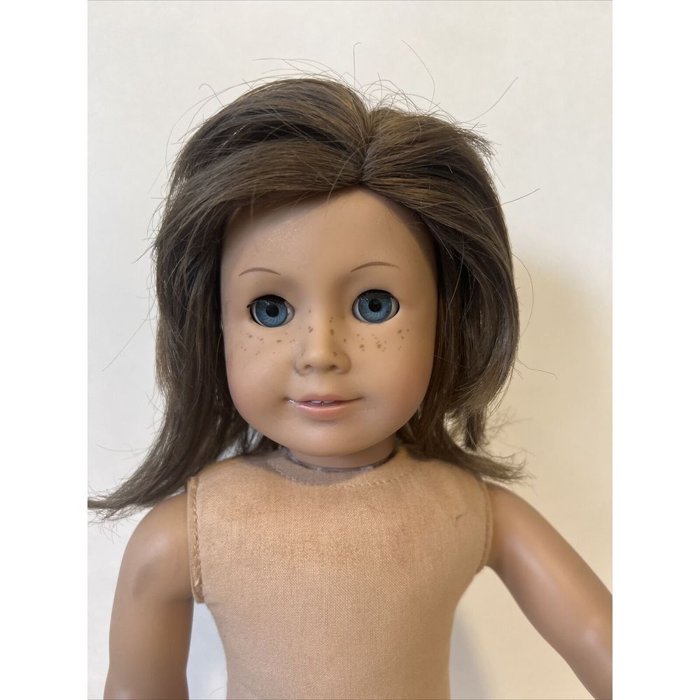 American Girl Just Like‎ You 23 Doll 18" Brown Hair Blue Eyes Freckles